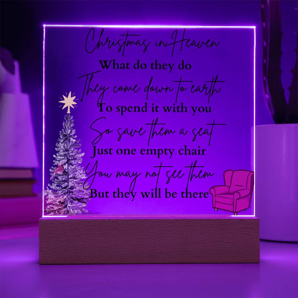 Christmas In Heaven/Acrylic Plaque/Battery or Plug-In