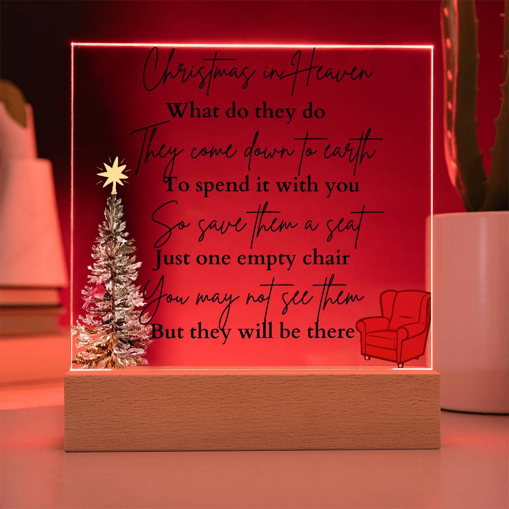 Christmas In Heaven/Acrylic Plaque/Battery or Plug-In