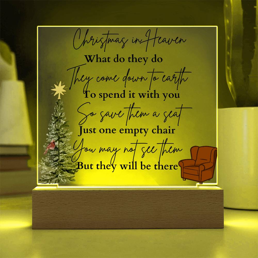 Christmas In Heaven/Acrylic Plaque/Battery or Plug-In