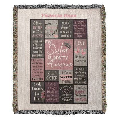 My Sister, My Friend – Personalized/Premium Woven Throw Blanket