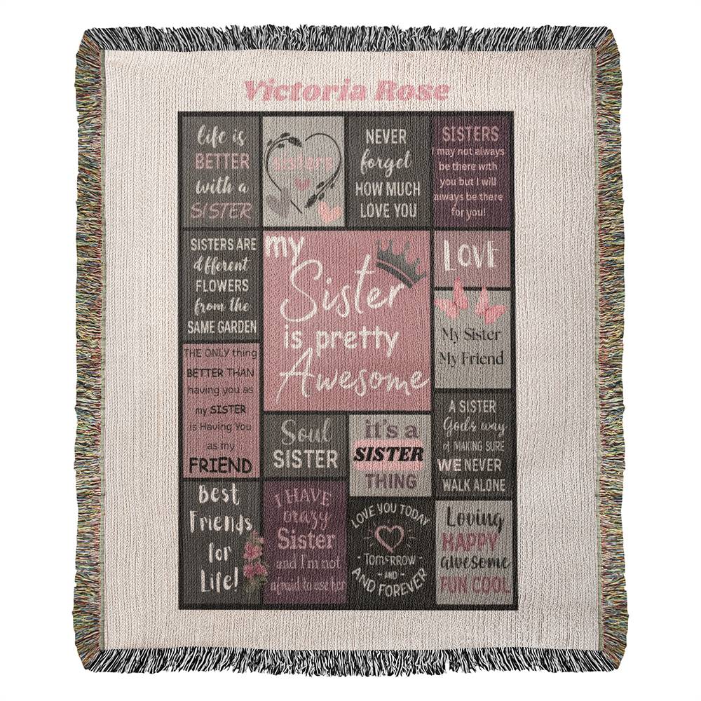 My Sister, My Friend – Personalized/Premium Woven Throw Blanket