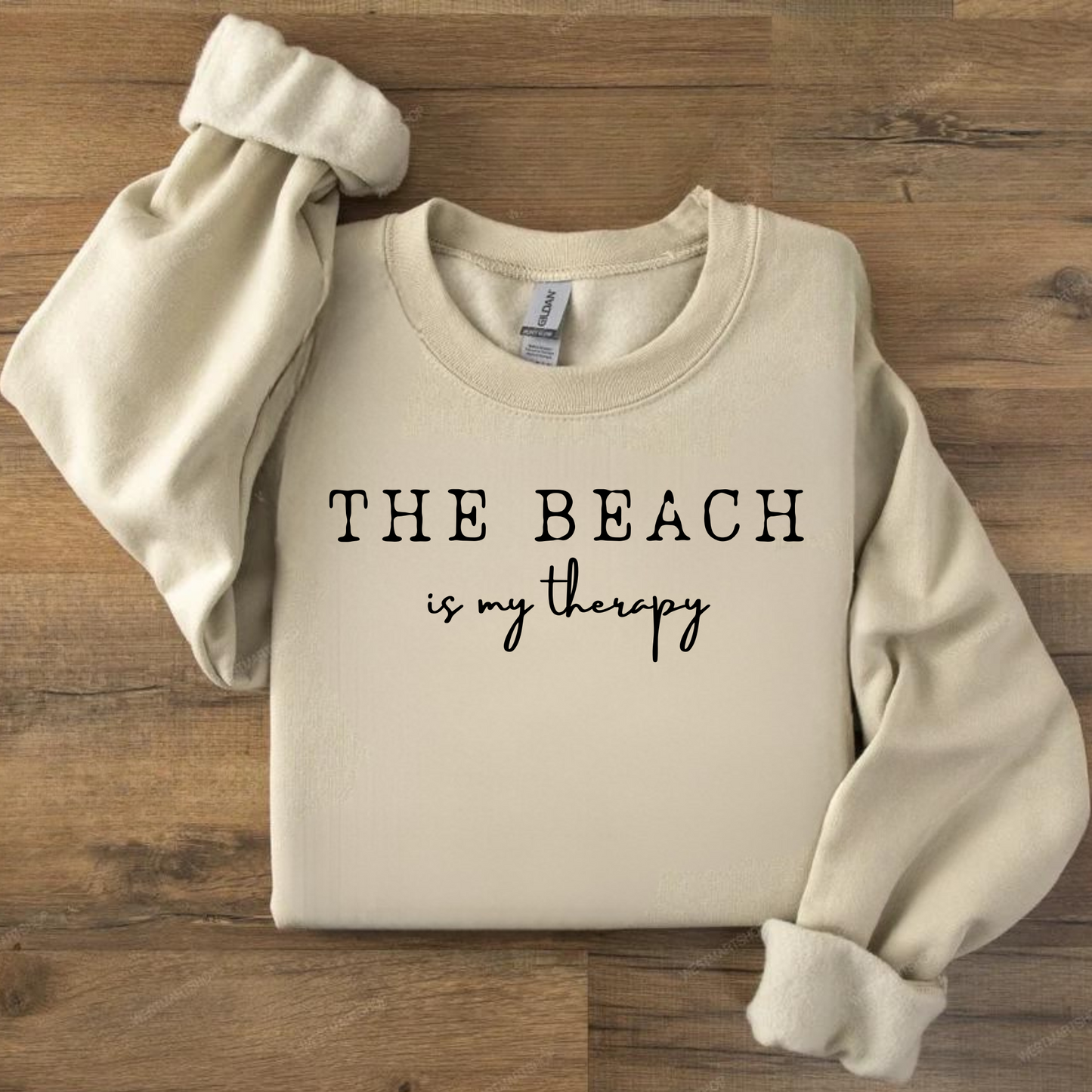 The Beach is My Therapy Unisex Crewneck Sweatshirt