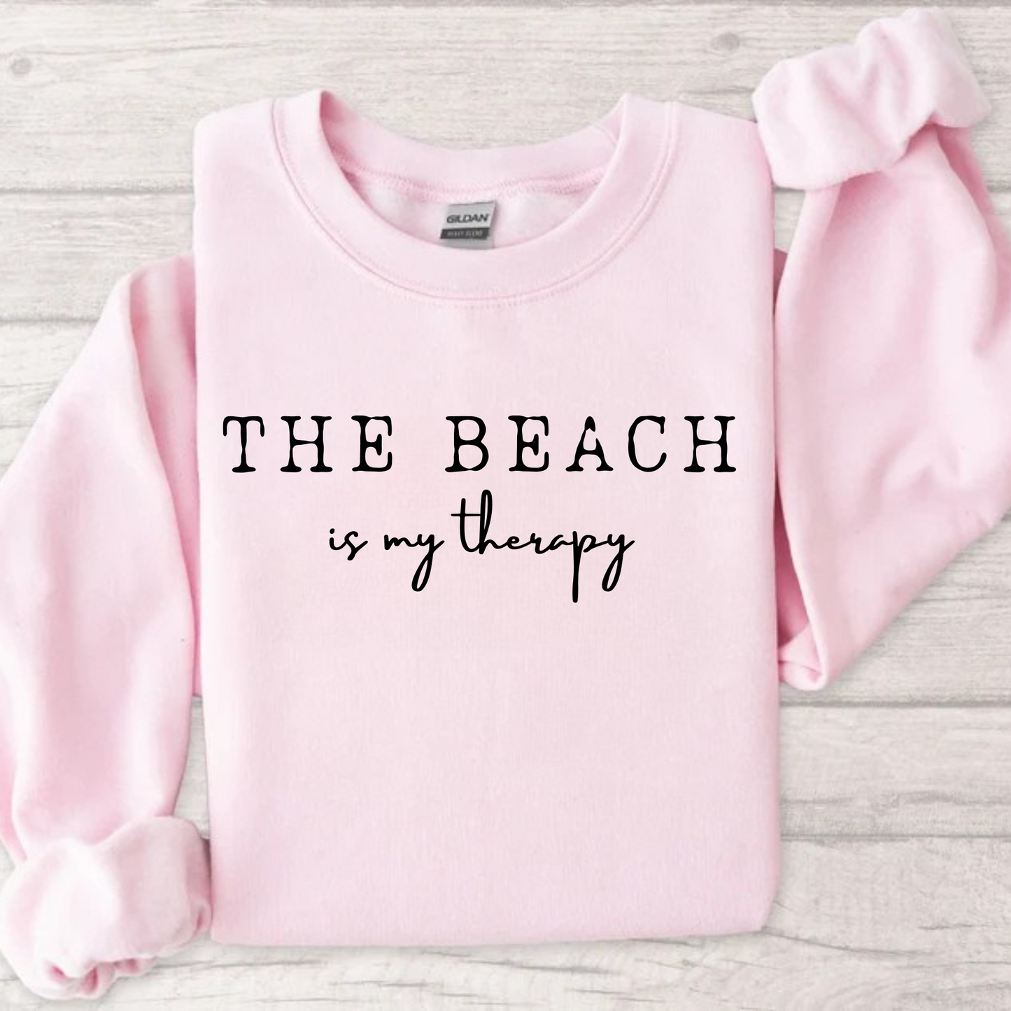 The Beach is My Therapy Unisex Crewneck Sweatshirt