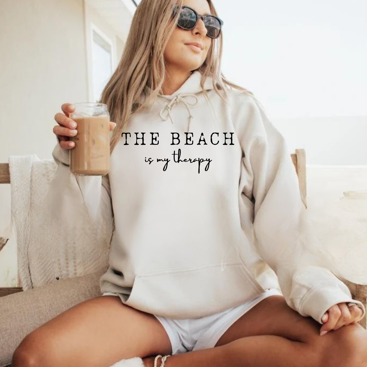 The Beach is My Therapy Unisex Crewneck Sweatshirt