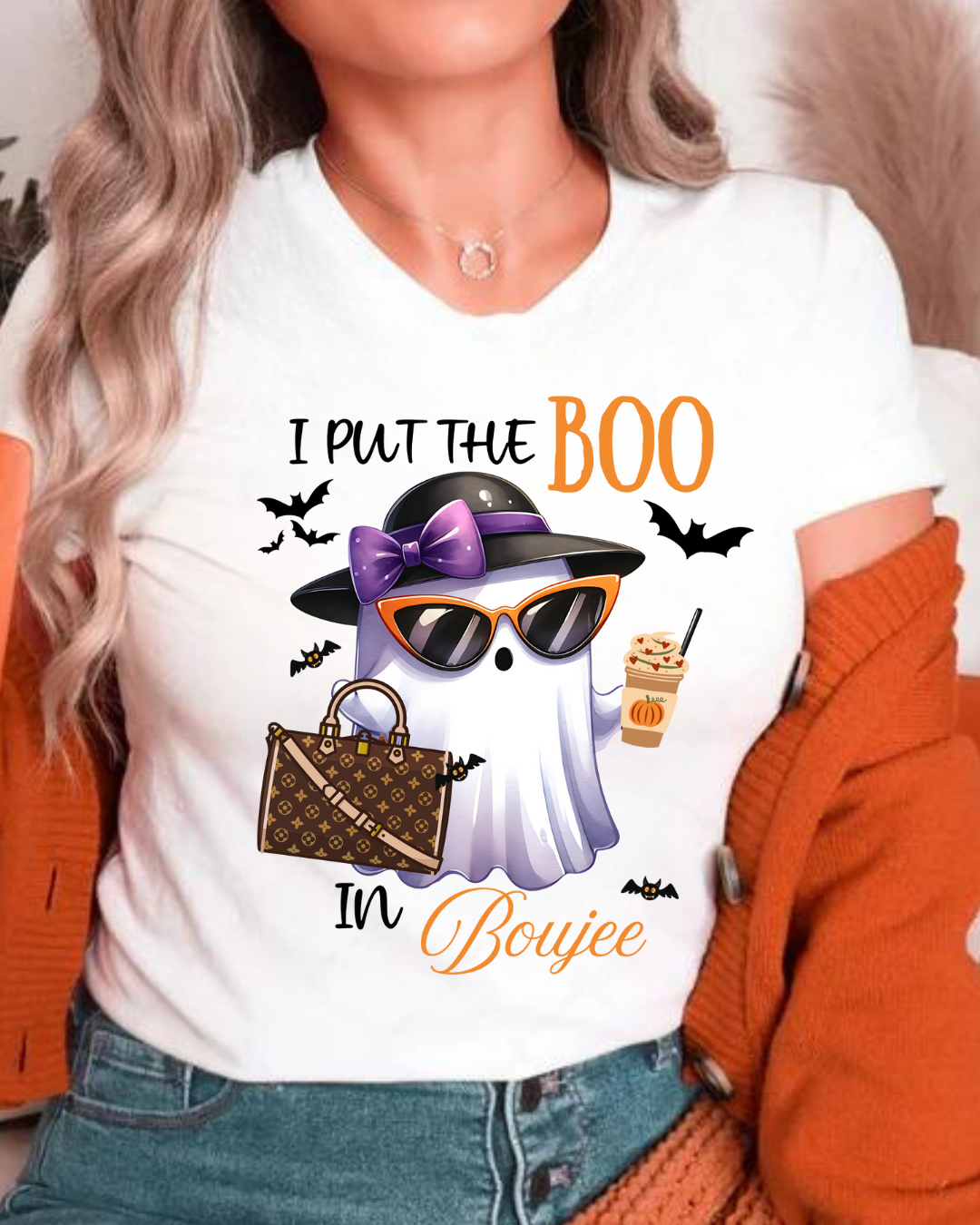 Boujee Ghost/Comfort Colors/Crewneck Unisex T-shirt