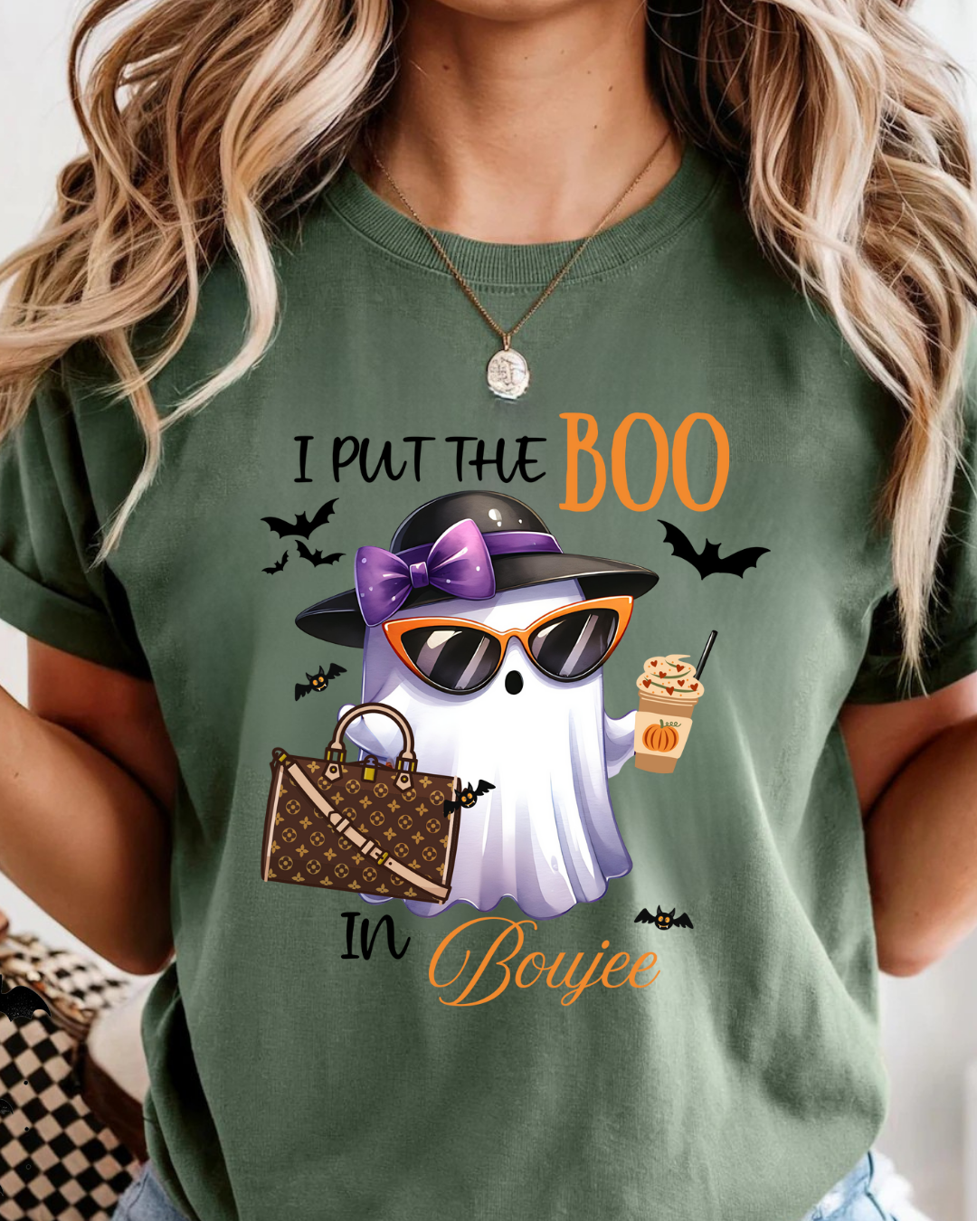 Boujee Ghost/Comfort Colors/Crewneck Unisex T-shirt