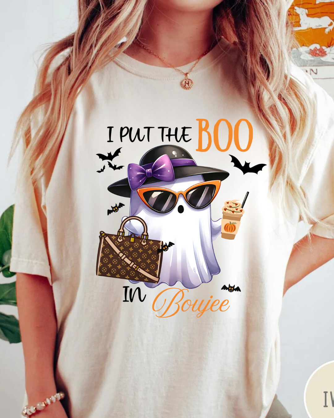 Boujee Ghost/Comfort Colors/Crewneck Unisex T-shirt