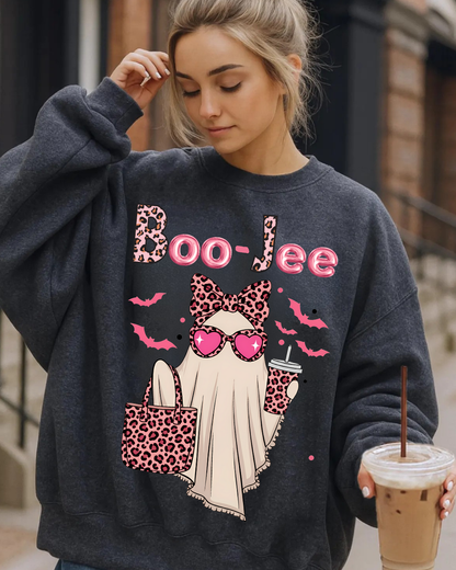 Boo-Jee Ghost -Spooky Chic Crewneck Sweatshirt - Halloween Apparel, Unisex Cozy Sweater, Trendy Fall Fashion, Gift for Her, [...]