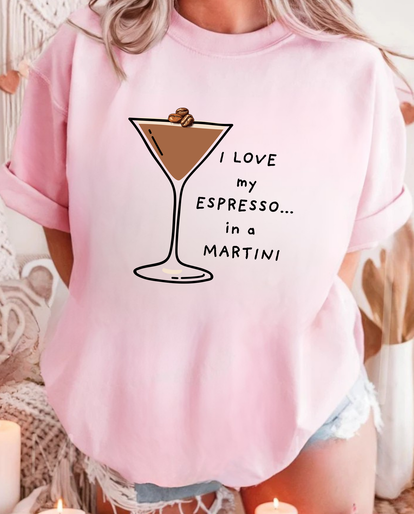 I Love My Espresso in a Martini Unisex Softstyle T-Shirt