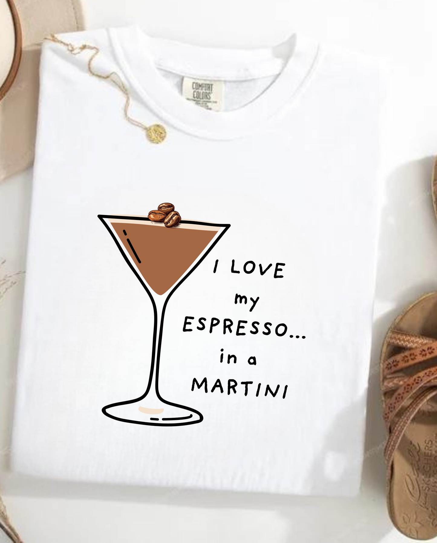 I Love My Espresso in a Martini Unisex Softstyle T-Shirt