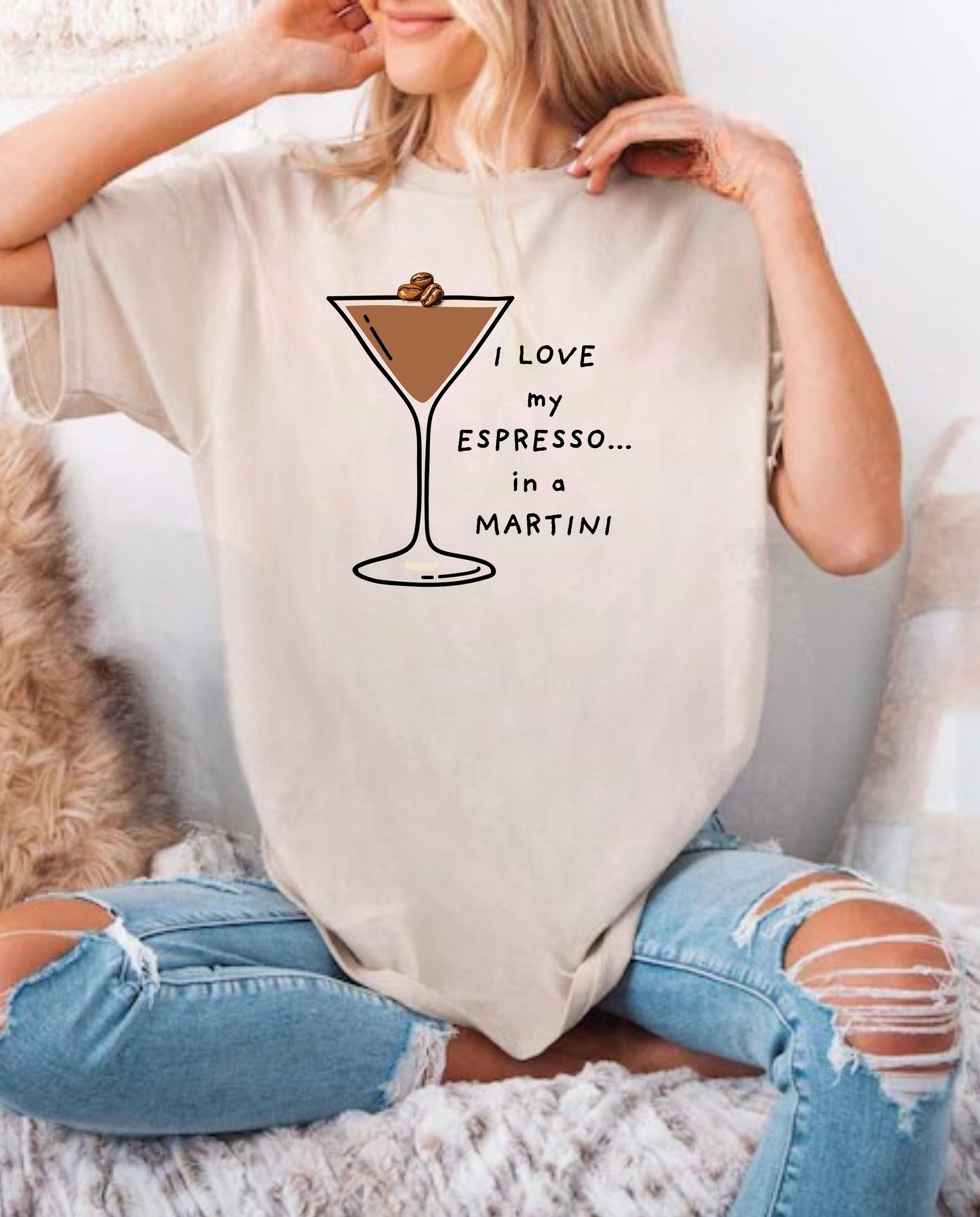 I Love My Espresso in a Martini Unisex Softstyle T-Shirt