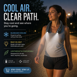 Portable Bladeless Neck Fan with Built-In Light. Hands-free cooling and built-in lighting for hot days, night walks, travel, and everyday use.  SHIPS FREE!