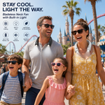 Portable Bladeless Neck Fan with Built-In Light. Hands-free cooling and built-in lighting for hot days, night walks, travel, and everyday use.  SHIPS FREE!