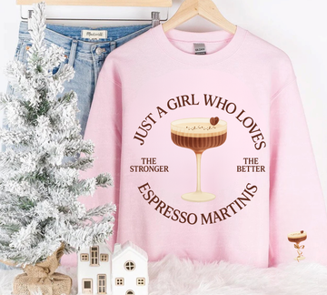 "Just A Girl Who Loves Espresso Martinis" Crewneck Sweatshirt