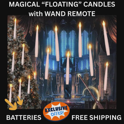 Magical Floating Candles w/ Magic Wand Remote