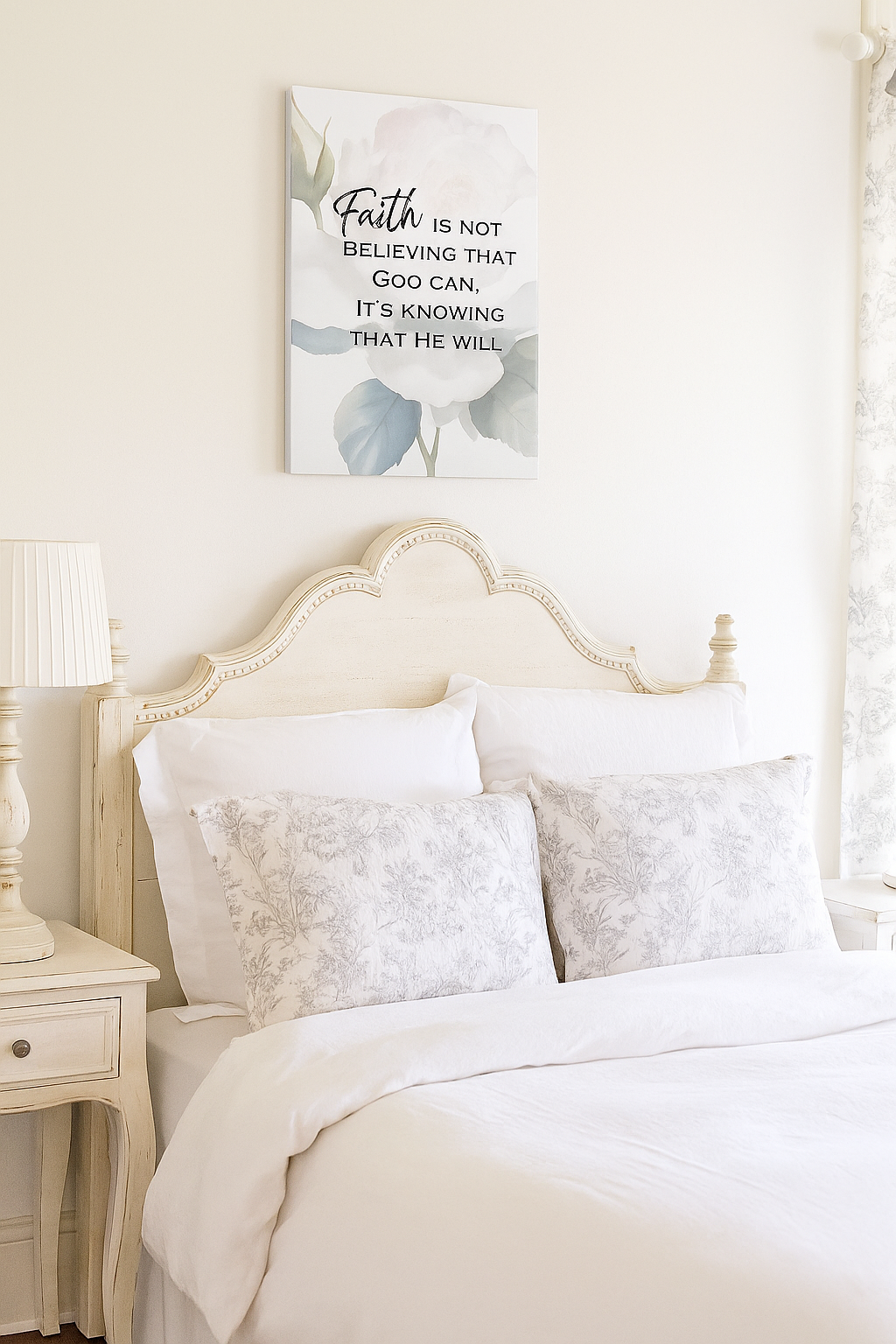 Rose Faith Canvas Wall Art