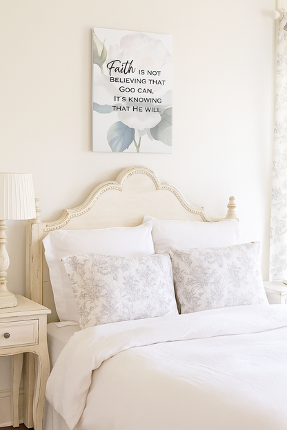 Rose Faith Canvas Wall Art