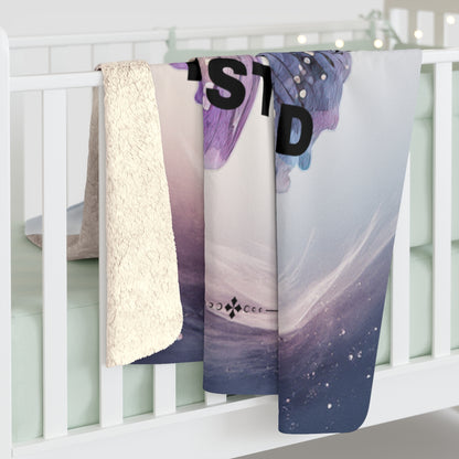 Cozy Sherpa Blanket — "God Is Still Writing Your Story" Inspirational Butterfly Throw