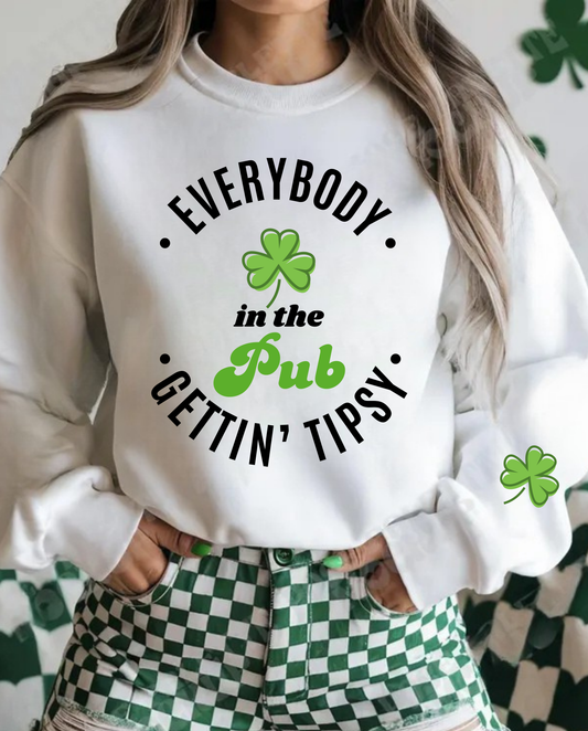 Everybody Gettin' Tipsy /St. Patrick's Day/ Unisex Crewneck Sweatshirt