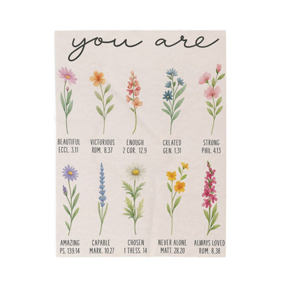 You Are....Velveteen Plush Blanket/3 sizes