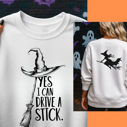 Cozy Unisex Sweatshirt "YES, I CAN DRIVE A STICK"