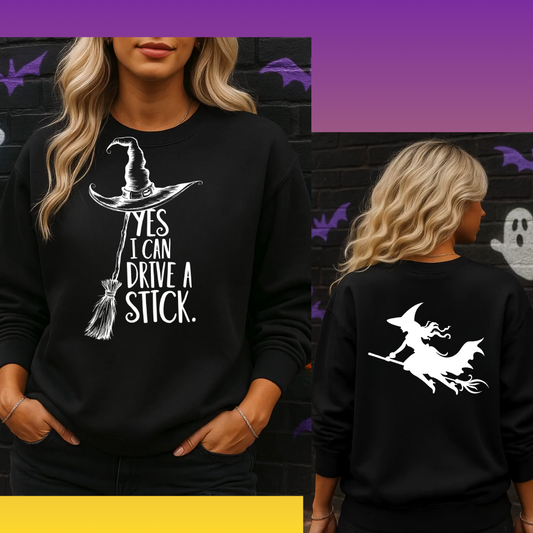 Cozy Unisex Sweatshirt "YES, I CAN DRIVE A STICK"